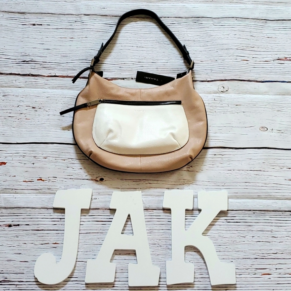 🆕️ TAHARI LEATHER CRAWFORD HOBO PURSE 🧡